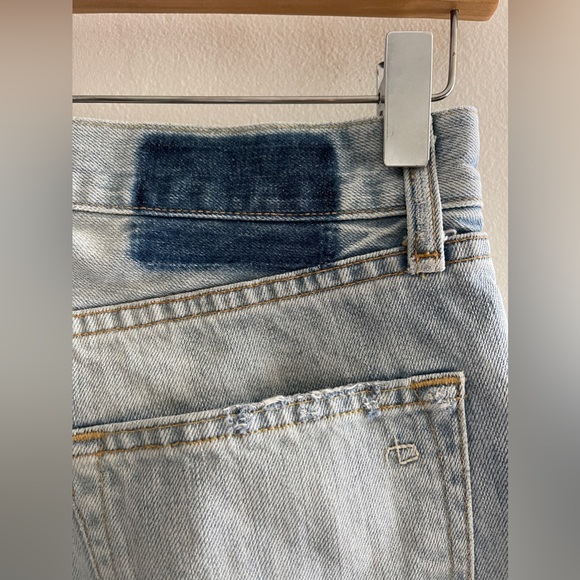 Rag & Bone Size 24 Marilyn Distressed Straight-Leg Jeans, Union Pool - Picture 15 of 16